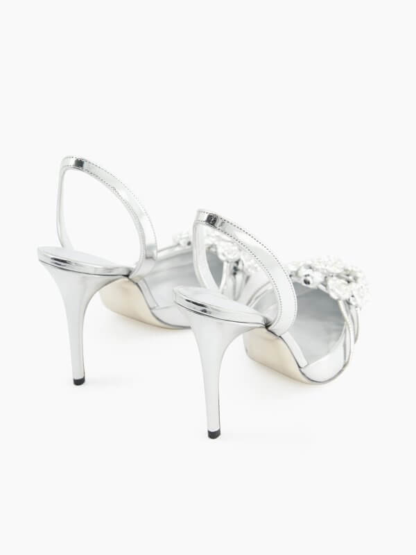 Cristalle Slingback Silver back view